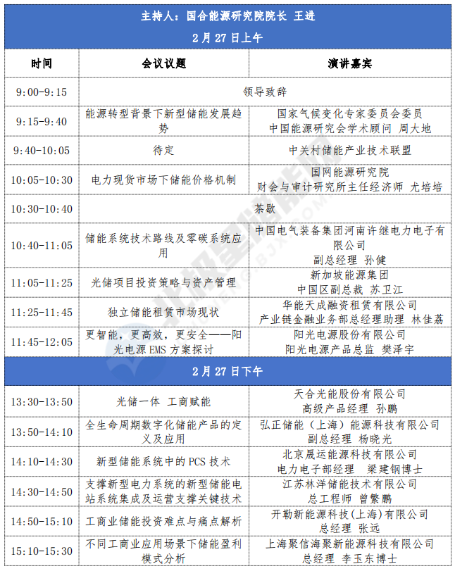 议程更新 2024年中国储能技术创新应用峰会火热报名中
