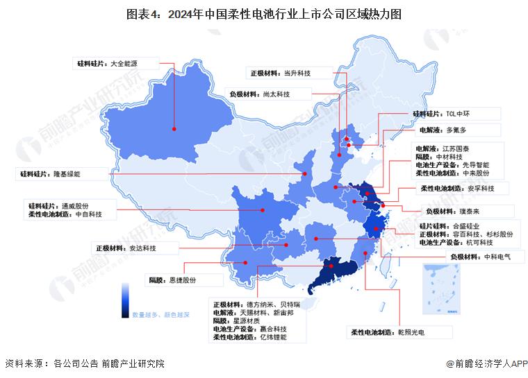【干货】2024年中国柔性电池行业产业链现状及市场竞争格局分析 广东省柔性电池企业数量最多(图4)