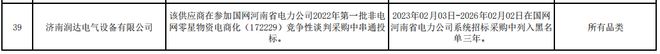 因串通投标 济南润达电气设备有限公司被国网河南列入黑名单三年(图2)