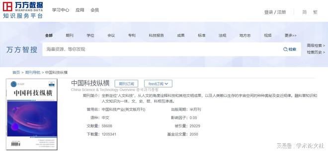 《中国科技纵横》是什么级别的期刊?是正规期刊吗?能评职称吗?
