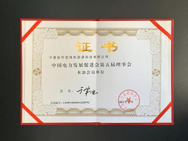 实力再阔步！能环宝加入中国电力发展促进会